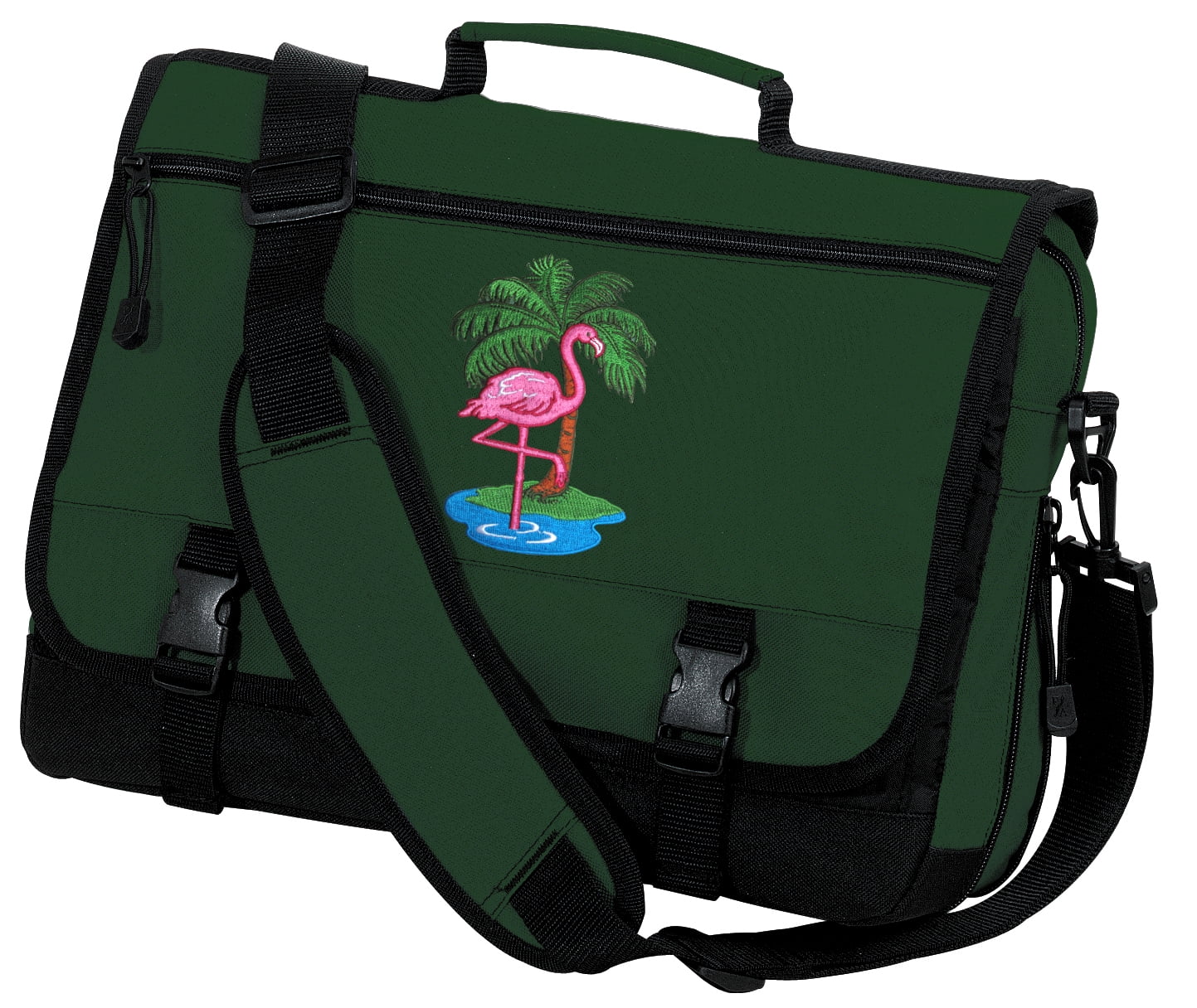 Back to School Gifts ALAZA Pink Flamingos Pineapples 15 inch Laptop Case Shoulder Bag Crossbody Briefcase for Women Men Girls Boys with Shoulder Strap Handle