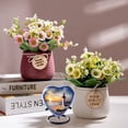 thumbnail image 3 of Heart Keepsake Urn,Lighthouse Token Urn for Ashes, Hand Painted Memorial Mini Heart Urn, Handmade Heart Urn with Stand Velvet Case & Bag (Heart Keepsake) Your Loved One with Heart Memorial Urn, Blue, 3 of 7
