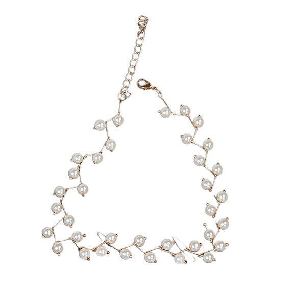 UDIYO Women Faux Pearl Choker Collar Necklace Clavicle Chain Pendant Jewelry Gift for Wedding Party Club