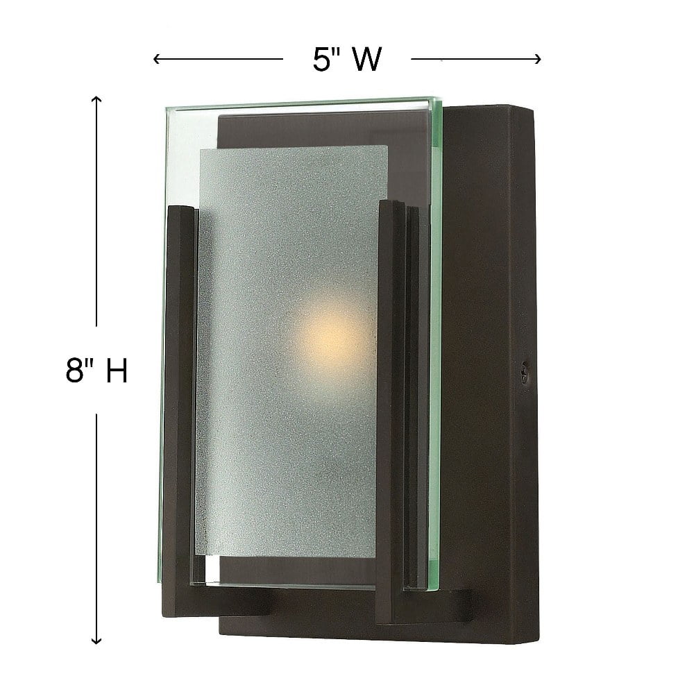 1 Light Bathroom Light Fixture in Transitional-Modern Style 5 inches Wide By 8 inches High-Oil Rubbed Bronze Finish Bailey Street Home 81-Bel-1802505