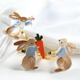 thumbnail image 4 of Miangastore 6Pcs Metal Napkin Rings Rabbit Shape Napkin Rings Chic Napkin Buckle Table Decor, 4 of 9