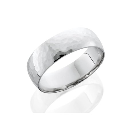 Mens Hammered Solid Platinum Wedding Band 6mm Wide Ring Walmart