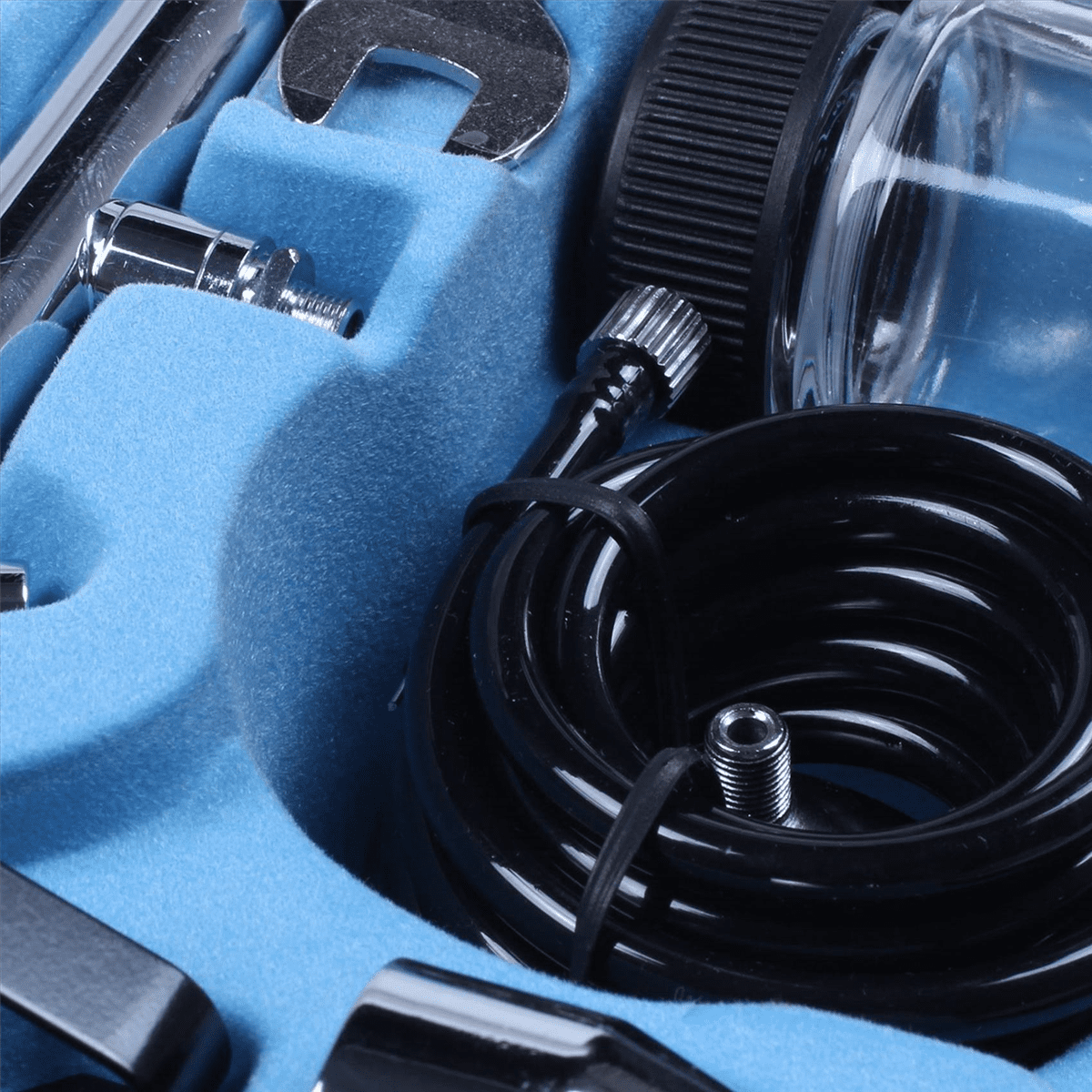 3X Siphon Feed Dual Action 0.35mm Airbrush Kit Tool with A Complete Trachea with Double Glasses