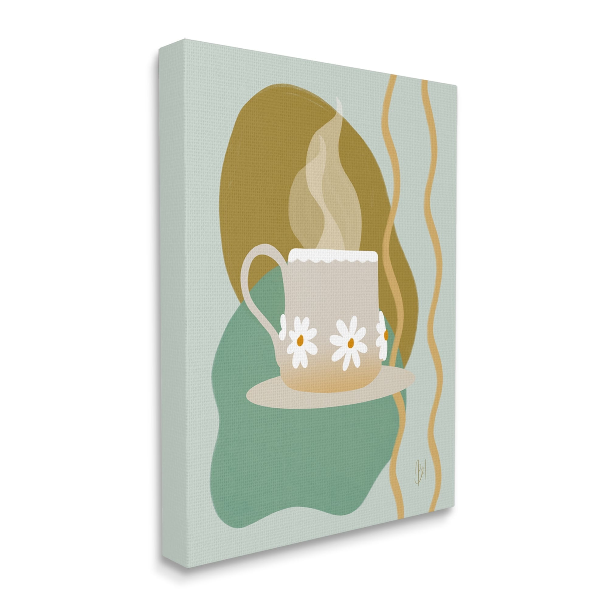 Stupell Industries Contemporary Coffee Cup Shapes Food & Beverage Painting Gallery Wrapped Canvas Print Wall Art