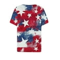 thumbnail image 5 of Summer Cleans Tops For Women American Flag Graphic Tee Shirts Henley Neck Tunic Tops Short Sleeve T Shirts Pullover Sweater Blouses Light Breathable T-Shirt Beach Vacation Outfits, 5 of 5