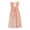 Coral Pink, variant on Aislor Kids Girls Sleeveless V Neck Maxi Dress with Shiny Rhinestone Belt Wedding Dancewear