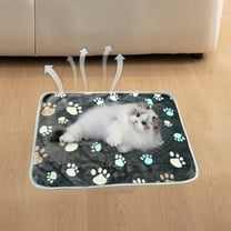 TOPRenddon Flannel Pet Blanket 40x60cm Gray - Machine Washable Portable Dog Cat Bed Mat for Small Medium Pets, All-Season Crate Kennel Sofa Protector