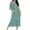 Green, variant on Dasayo Women's Nightgowns Hospital Beige Zipper Short Sleeve Nightgowns Side Split Polka Dot Pajamas Women Sleepwear L