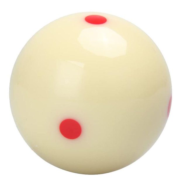 Bola de billar estándar 57,2 mm bola blanca 6 puntos - Spot Billiard Afortunado Sencillez