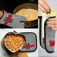 thumbnail image 5 of Yayeee Oven Mitts and Pot Holder Set of 4 Heat Resistant Kitchen Gloves Baking Hot Pad, Red Boat, 5 of 5