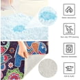 thumbnail image 5 of Dreamtimes Paisley Elephant African Bath Mat Set Soft High Absorbent Non Slip Rectangular Bath Rug+U-Shaped Toilet Mat, Non-Slip Bath Carpet Bath Mats for Bathroom 17.3"x13.4"+23.6"x15.7", 5 of 5