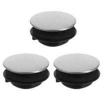OUNONA 3Pcs Kitchen Sink Hole Cover Plugs Stainless Steel for Sink Faucet Soap Dispenser Holes
