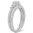 thumbnail image 2 of Dazzlingrock Collection 0.75 Carat (ctw) 14K Round Diamond 5 Stone Bridal Engagement Ring Band Set 3/4 CT, White Gold, Size 5.5, 2 of 4