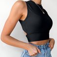 thumbnail image 6 of Lindreshi Tank Tops for Women Women's Tops Sleeveless Solid Color Vest T-shirt Fashion Blouse, 6 of 7
