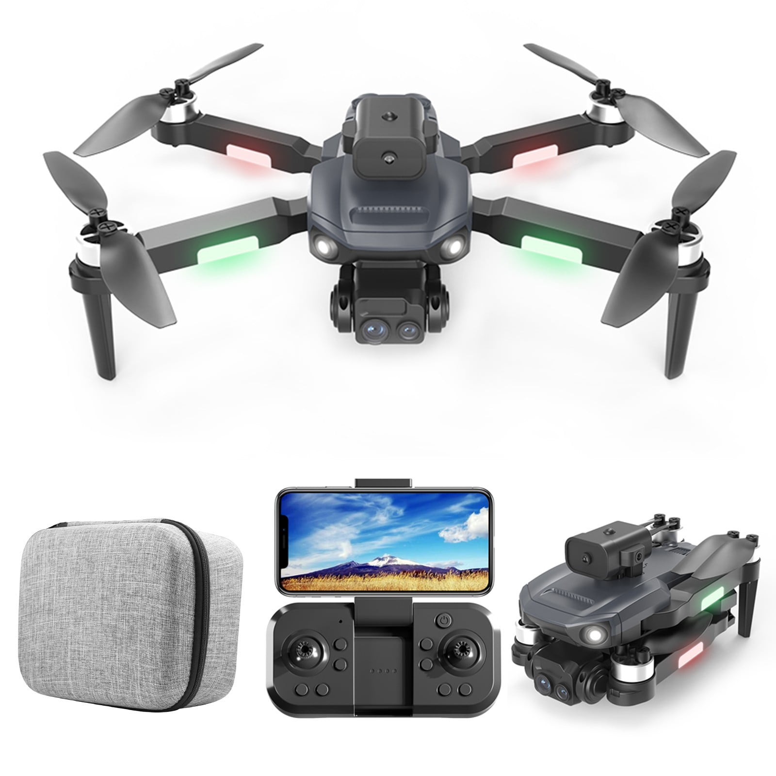 Brushless Motor Drone with 1080p Camera, 360°Intelligent Obstacle Avoidance, Folding Body Remote Control Toys Gifts for Boys And Girls