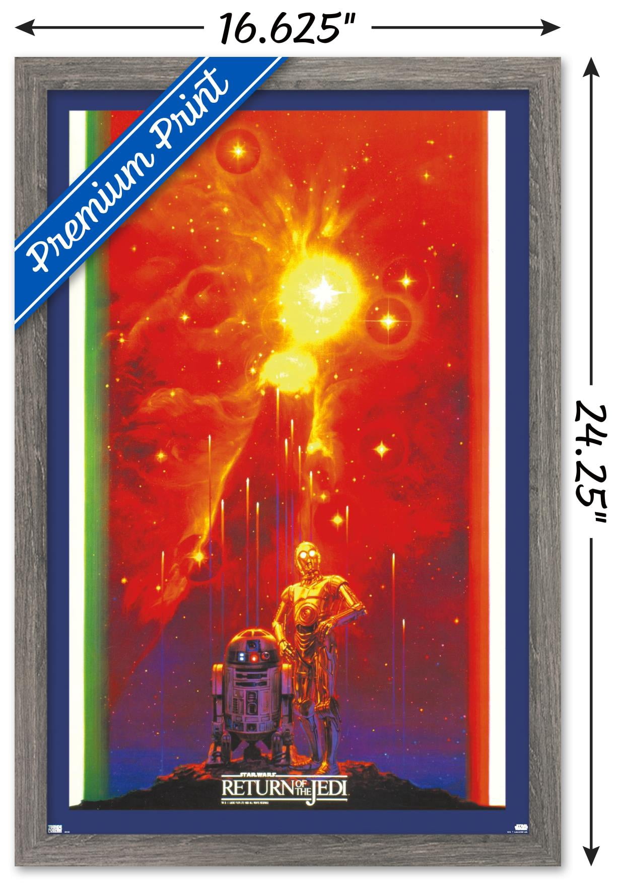 Star Wars: Return of the Jedi - Droid Celebration Wall Poster, 14.725" x 22.375" Framed