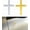 Silver and Gold, variant on Christian Cross Exterior Car Decal - Versatile Decor Sticker for All Vehicles (Cars/SUVs/Motorcycles)