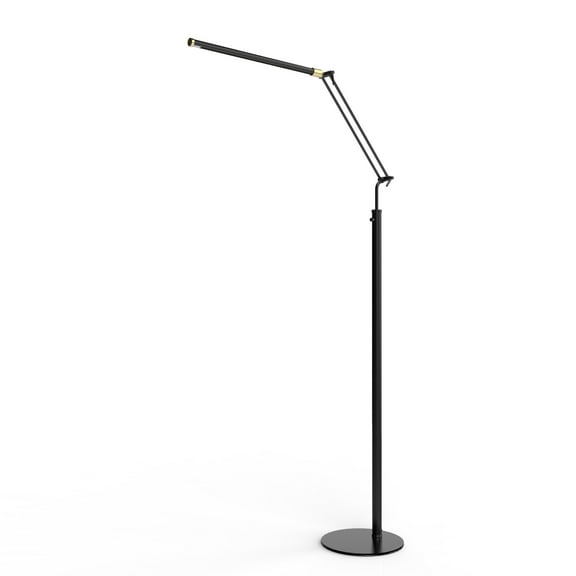 19" LED Floor Lamp Piano Light in Black and Brass