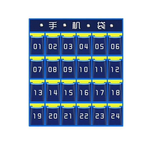 Siruishop Classroom Phone Holder Pouch Cellphones Organizer for Closet Bedroom Cabinet 24 Pockets 67 x66cm