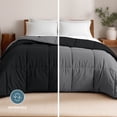 thumbnail image 3 of Bare Home 1800 Collection Reversible Down Alternative Comforter, All-Season, Oversized King, Black/Gray, 3 of 10