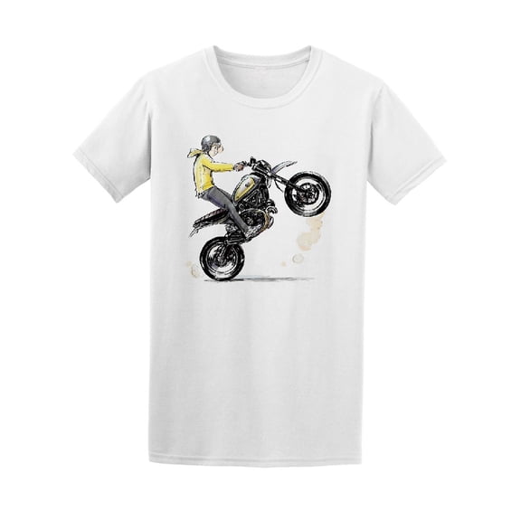 Wheelie Motorcycle Tee Men's -Image by Shutterstock