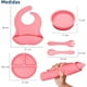 thumbnail image 5 of Juego de Vajilla para Bebé de Silicón, Rosa, Bluelander CBHH-0105, 5 of 5