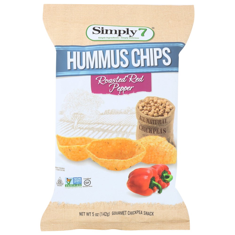 Simply 7 Hummus Chips, Roasted Red Pepper, 5 Oz.
