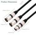 thumbnail image 4 of XLR Y Splitter Cable, 1.6ft 3 Pin Y Splitter Mic Cord Prevent Interference Noiseless Low Loss  For Speaker For, 4 of 8