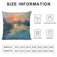 thumbnail image 5 of Orinice Sunset Graphic Decorative Cotton Linen Pillow Cover for Home Couch Living Room Sofa Bedroom - Pack of 1 20x20in, 5 of 5