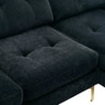thumbnail image 6 of 110" L Shape Convertible Sectional Sofa Couch with Movable Ottoman Rivets Decoration, 6 of 6