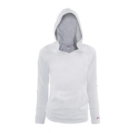 Extra Large Light Oxford - Girl Halftime Cotton Hoodie, White & Oxford - Extra Large