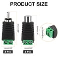 thumbnail image 2 of 4 Pack RCA Cable Solderless Adapter, Audio/Video Speaker Wire RCA Male Female Plugs, Screw Terminal Connector, Black, 2 of 7