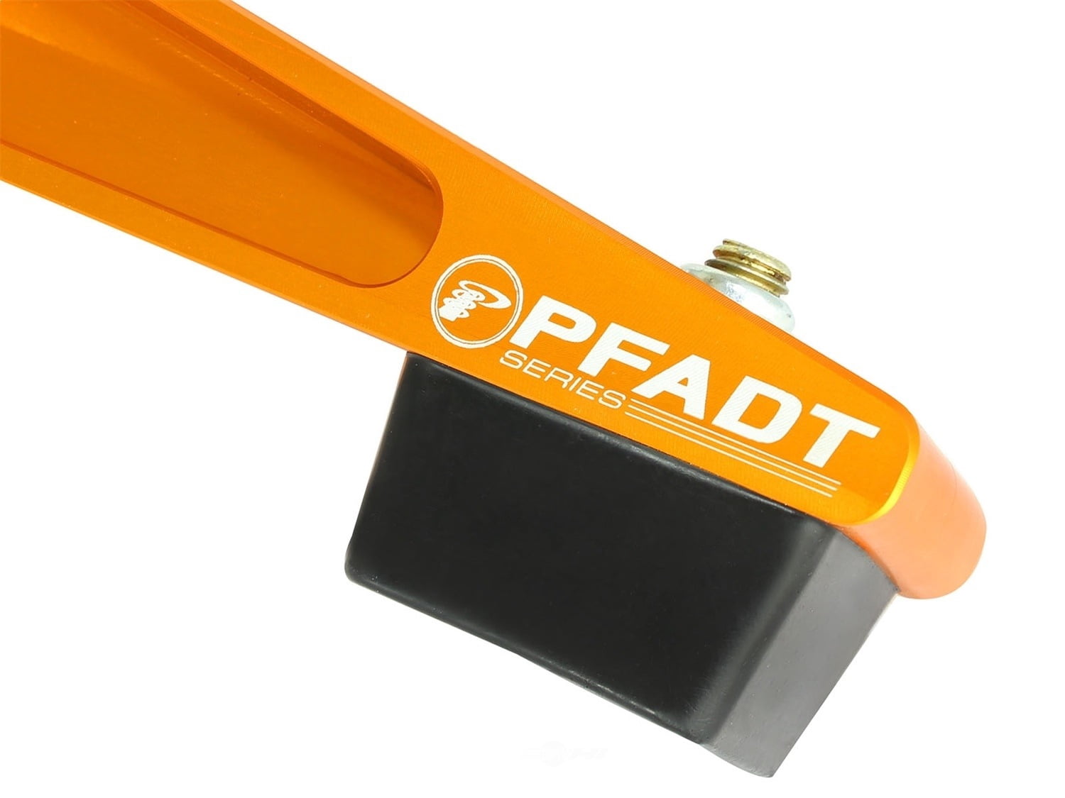 aFe Power 450-401011-N aFe Control PFADT Series Transmission Mount; Incl. Aluminum Trans. Mount w/Differential Brace/Nickel Plated Chassis Mount/Hardware; Orange;