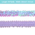 thumbnail image 2 of Unique Bargains 10 Yards Bande de Ruban à Sequins Élastiques 1.2 Pouces, Violet, 2 of 4