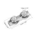 thumbnail image 2 of 3Pcs 304 Stainless Steel Duplex Wire Rope Clip Cable Clamp For 1mm-1.5mm, 2 of 5