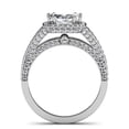 thumbnail image 3 of Aura Jewel 1.8 Ct Pear Cut Diamond Ring - 14K White Gold Plated Ring - Halo Anniversary Ring for Women's - Split Shank Engagement Wedding Ring - Promise Gift for Her - Causal Office Wear Ring, 3 of 4