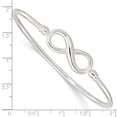 thumbnail image 3 of Quality Gold QB1383 Sterling Silver Polished Infinity Flexible Bangle Bracelet, 3 of 3