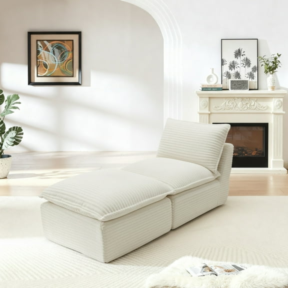 SEENYOO Corduroy Cloud Sofa, Freely Combined Modern Couch, Cozy Seating Experience, Living Room Apartment Office Use