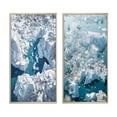 thumbnail image 2 of Designart "Majestic Aerial View Arctic Rivers and Icebergs" Glacier Framed Wall Art Set Of 2 - Country Blue Gallery Wall Frame Set For Home Decor, 2 of 6