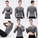 thumbnail image 2 of 3 camisetas de compresión de manga larga deportivas para hombre, de secado rápido, para entrenamiento, 2 of 8