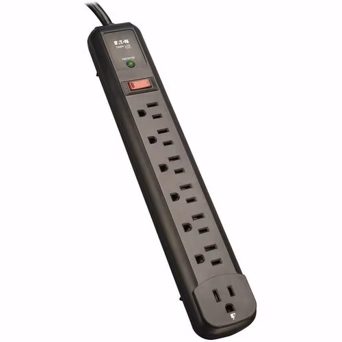 Tripp Lite series Protect It! 7-outlet Surge Suppressor - 7 x NEMA 5-15R - 1.80 kVA - 1080 J - 120 V AC Input - 4 ft (1.22 m)
