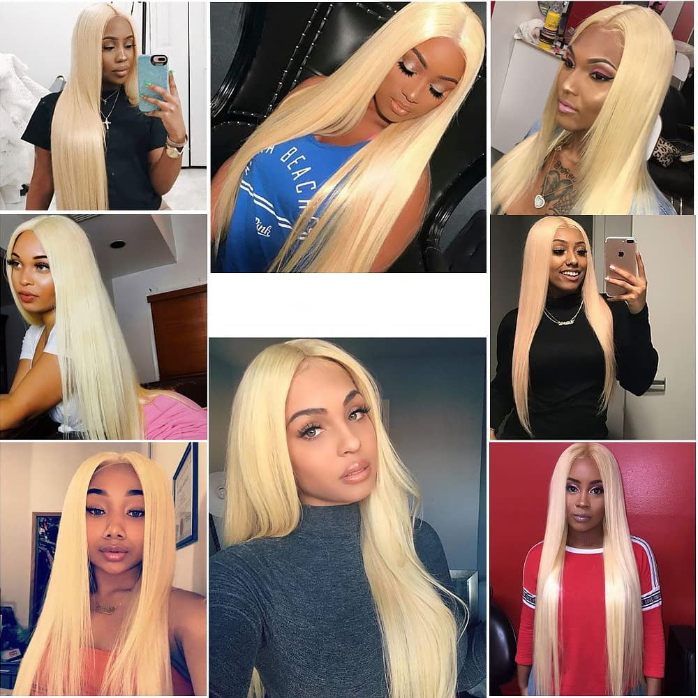 Honey Blonde Bundles 613 Straight Bundles Human Hair 22 24 26 Inches Brazilian Virgin Hair 3 Bundles 300g Double Weft