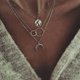 thumbnail image 1 of Conjunto de dijes de estrella y corazón de circonita de cristal para mujer, conjunto de COLLAR COLGANTE en capas de dijes para mujer, joyería Vintage con diamantes de imitación cuadrados a la moda, 1 of 4