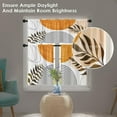 thumbnail image 3 of Boho Kitchen Curtains Geometric Window Curtains Valance and Tier Set 36 Inch, Summer Palm Tree Orange Sun Rod Pocket Short Tier Curtain, Tropical Small Cafe Curtains for Kitchen Decor, 3 of 6