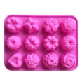 thumbnail image 3 of Molde de Silicona WDOplteas 12 Rejillas para Flores Postre Pastel Rosa, 3 of 8
