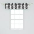thumbnail image 2 of Ambesonne Pineapple Window Valance, Simple Vegan Illustration, 42" x 12", Charcoal Grey White, 2 of 3