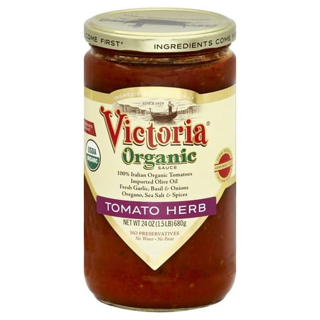 Victoria Organic Sauce, Tomato Herb, 24 Oz