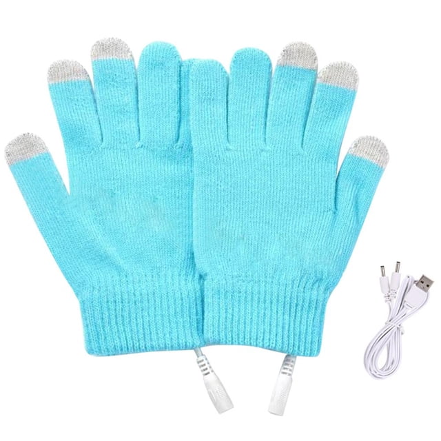 Bicicleta Guantes calefactores eléctricos USB Guantes calefactables cómodos Calentador de manos (Azul) Tmvgtek Accesorios para bicicletas