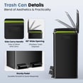 thumbnail image 4 of Atilioo 60L Double Trash Cans for kitchen, 2x8 Gallon Dual Garbage & Recycle Can with Lid & Removable Inner Buckets, Stainless Steel, Foot Pedal, Soft-Close for Home Office, Glossy Black, 4 of 8