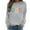 Gray, variant on Tops for Women Long-sleeved Round Neck Printed Winter Loose Sweater Top,Womens Blouse Green XL